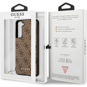 Kup Etui Guess GUHCS21FEGF4GBR Samsung Galaxy S21 FE brązowy/brown hard case 4G Charms Collection - GUE1549BR - {ean13} - Sklep Home Screen