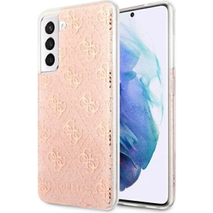 Kup Etui Guess GUHCS21FEPCU4GLPI Samsung Galaxy S21 FE roz/roz hard case 4G Glitter - GUE1550PNK - {ean13} - Sklep Home Screen