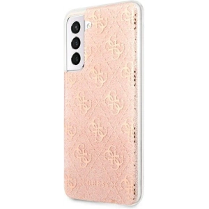 Kup Etui Guess GUHCS21FEPCU4GLPI Samsung Galaxy S21 FE różowy/pink hard case 4G Glitter - GUE1550PNK - {ean13} - Sklep Home Screen