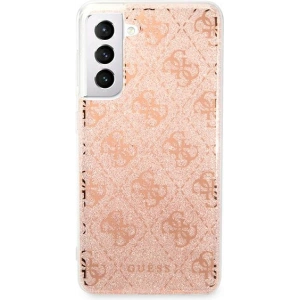 Kup Etui Guess GUHCS21FEPCU4GLPI Samsung Galaxy S21 FE różowy/pink hard case 4G Glitter - GUE1550PNK - {ean13} - Sklep Home Screen