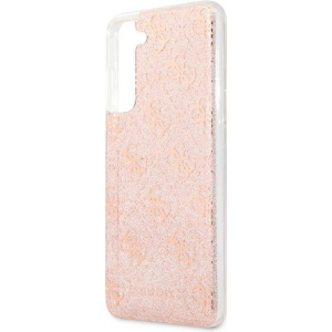Kup Etui Guess GUHCS21FEPCU4GLPI Samsung Galaxy S21 FE różowy/pink hard case 4G Glitter - GUE1550PNK - {ean13} - Sklep Home Screen