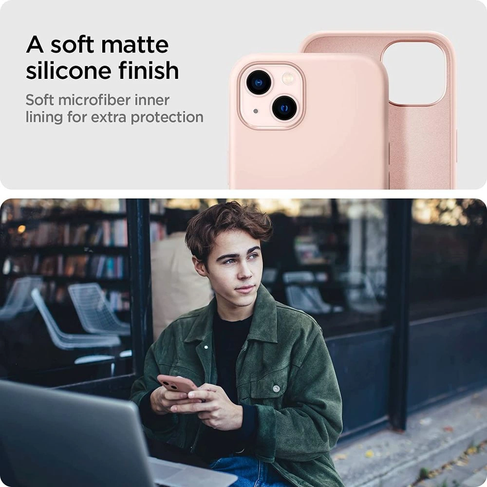 Etui Spigen Silicone Fit Apple iPhone 13 mini Pink