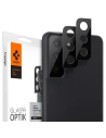 Edzett üveg Spigen Optik fényképezőgép lencséhez Samsung Galaxy S21 FE Fekete [2 PACK]