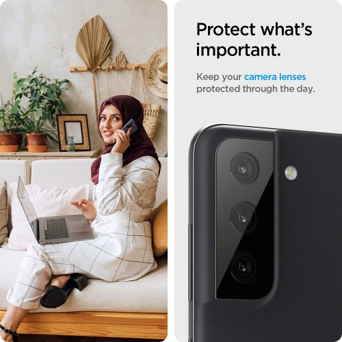 Buy Spigen Optik.tr Camera Protector 2-pack Galaxy S21 FE Black - SPN2061BLK - {ean13} - Home Screen Store Europe