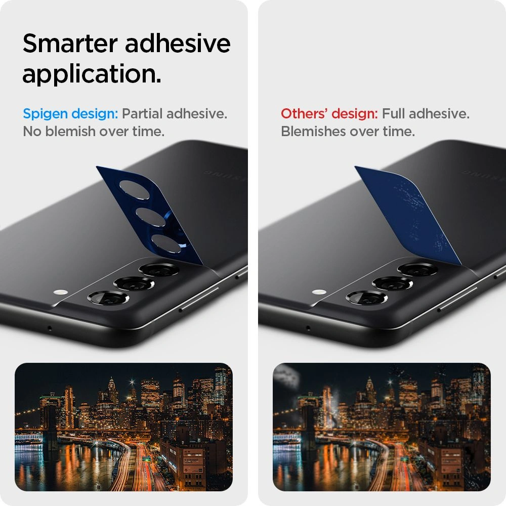 Szkło hartowane na aparat Spigen Optik Camera Lens Samsung Galaxy S21 FE Black [2 PACK]