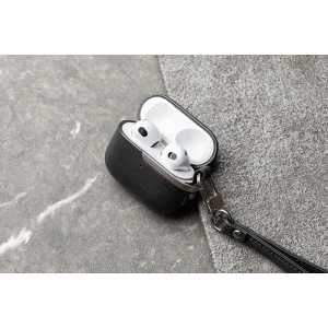 Kup Etui Moshi Pebbo Luxe Apple AirPods 3 z odpinanym paskiem na rękę (Charcoal Black) - MOSH208BLK - {ean13} - Sklep Home Screen