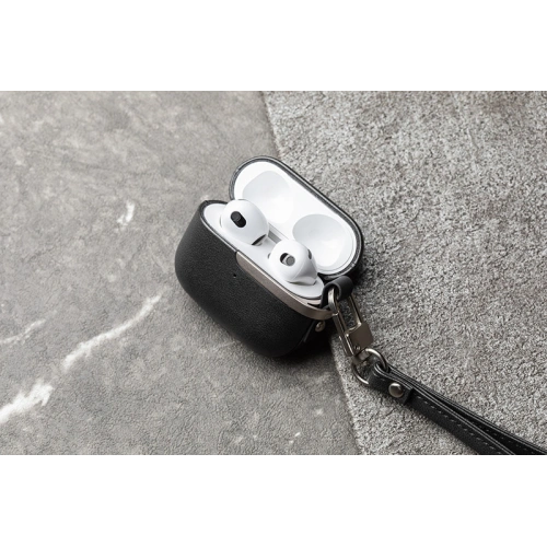 Buy Moshi Pebbo Luxe Case Apple AirPods 3 with Detachable Wrist Strap - Charcoal Black - MOSH208BLK - {ean13} - Home Screen Store Europe