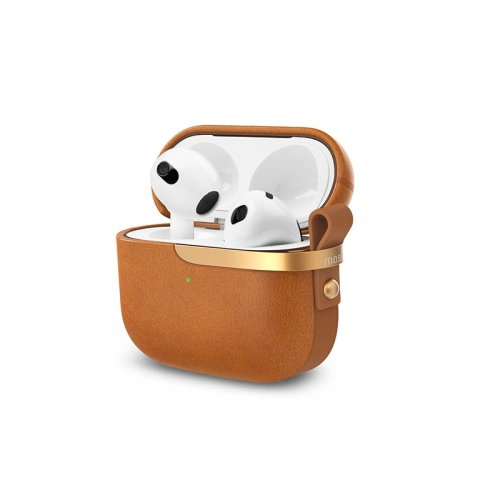 Buy Moshi Pebbo Luxe Case Apple AirPods 3 with Detachable Wrist Strap - Caramel Brown - MOSH209BR - {ean13} - Home Screen Store Europe