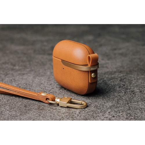 Buy Moshi Pebbo Luxe Case Apple AirPods 3 with Detachable Wrist Strap - Caramel Brown - MOSH209BR - {ean13} - Home Screen Store Europe