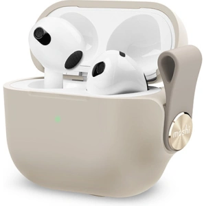 Kup Etui Moshi Pebbo Apple AirPods 3 z odpinanym paskiem na rękę (Savanna Beige) - MOSH211SAVBEI - {ean13} - Sklep Home Screen
