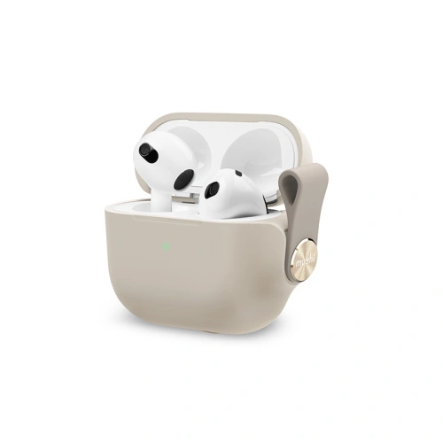 Kup Etui Moshi Pebbo Apple AirPods 3 cu curea detașabilă pentru mână (Savanna Beige) - MOSH211SAVBEI - {ean13} - Sklep Home Screen