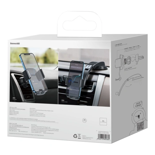 Buy Baseus Easy Control Clamp car mount air vent / cockpit (black) - BSU3019BLK - {ean13} - Home Screen Store Europe
