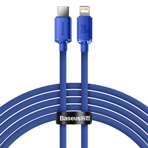 Kup Cablul USB-C la Lightning Baseus Crystal, 20W, PD, 2m (albastru) - BSU3021BLU - {ean13} - Sklep Home Screen