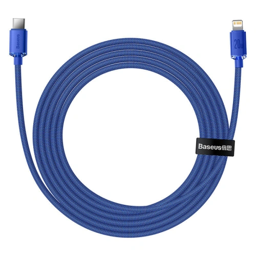Kup Kabel USB-C do Lightning Baseus Crystal, 20W, PD, 2m (modrý) - BSU3021BLU - {ean13} - Sklep Home Screen