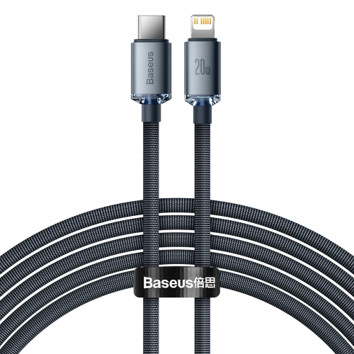 Kup Baseus USB-C zu Lightning Kabel Crystal, 20W, PD, 2m (schwarz) - BSU3022BLK - {ean13} - Sklep Home Screen