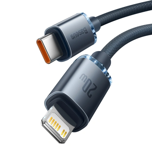 Kup Baseus USB-C zu Lightning Kabel Crystal, 20W, PD, 2m (schwarz) - BSU3022BLK - {ean13} - Sklep Home Screen