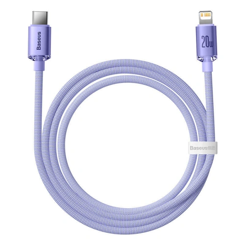 Kup Kabel USB-C do Lightning Baseus Crystal, 20W, PD, 1.2m (fioletowy) - BSU3023PRP - {ean13} - Sklep Home Screen