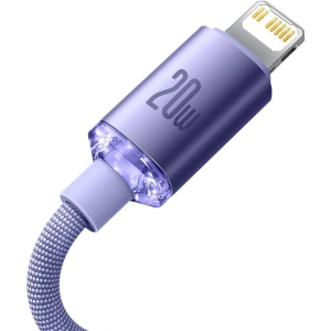 Baseus 1.2m USB-C zu Lightning Kabel Crystal, 20W, PD, (lila)