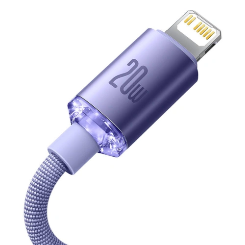 Kup Baseus 1.2m USB-C zu Lightning Kabel Crystal, 20W, PD, (lila) - BSU3023PRP - {ean13} - Sklep Home Screen