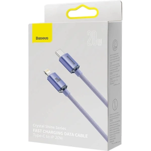 Baseus 1.2m USB-C zu Lightning Kabel Crystal, 20W, PD, (lila)