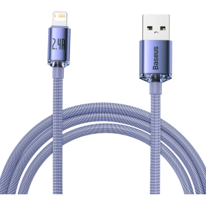 Kup Kabel USB do Lightning Baseus Crystal, 2.4A, 2m (fioletowy) - BSU3024PRP - {ean13} - Sklep Home Screen