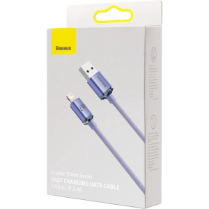 Kup USB kábel Lightning Baseus Crystal, 2.4A, 2m (lila) - BSU3024PRP - {ean13} - Sklep Home Screen