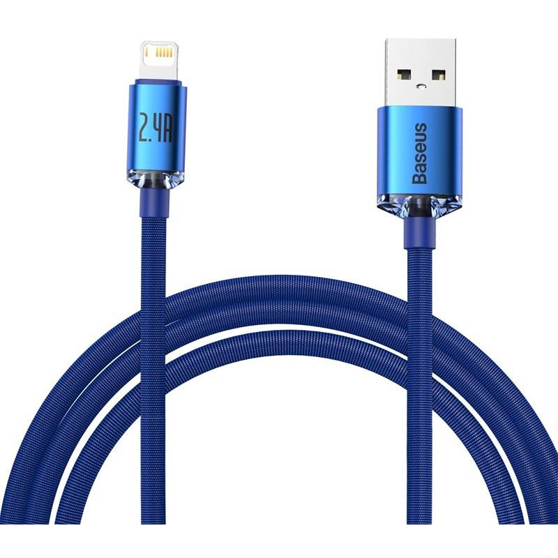 USB do Lightning Baseus Crystal Cable, 2.4A, 2m (blue)