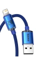 Kup Cablul USB la Lightning Baseus Crystal, 2.4A, 2m (albastru) - BSU3025BLU - {ean13} - Sklep Home Screen