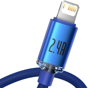 Kabel USB do Lightning Baseus Crystal, 2.4A, 2m (modrý)