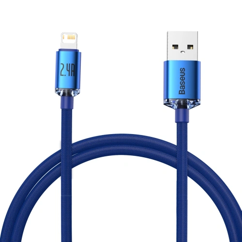 Kup Kabel USB do Lightning Baseus Crystal, 2.4A, 1.2m (modrý) - BSU3027BLU - {ean13} - Sklep Home Screen