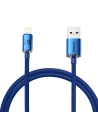 USB kábel Lightning-hoz Baseus Crystal, 2.4A, 1.2m (kék)