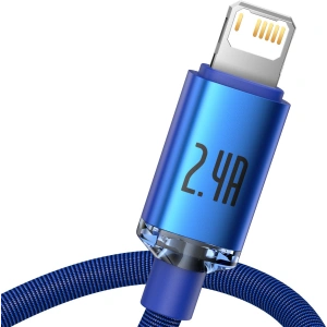 Baseus 1.2m USB-zu-Lightning-Kabel Crystal, 2,4A, (blau)