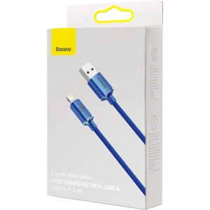Baseus 1.2m USB-zu-Lightning-Kabel Crystal, 2,4A, (blau)