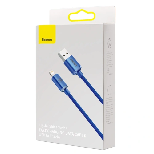 Kup Kabel USB do Lightning Baseus Crystal, 2.4A, 1.2m (modrý) - BSU3027BLU - {ean13} - Sklep Home Screen