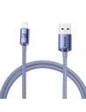 Cablul USB pentru Lightning Baseus Crystal, 2.4A, 1.2m (violet)