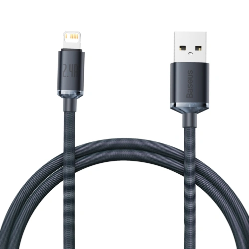 Kup USB kábel Lightning-hoz Baseus Crystal, 2.4A, 1.2m (fekete) - BSU3029BLK - {ean13} - Sklep Home Screen