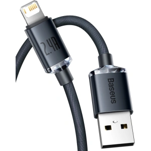 Kabel USB do Lightning Baseus Crystal, 2.4A, 1.2m (černý)