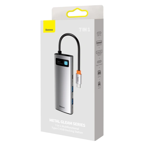 Kup Adapter 7w1 Baseus Hub USB-C na 2x USB 3.0 + HDMI + USB-C PD - BSU3032 - {ean13} - Sklep Home Screen