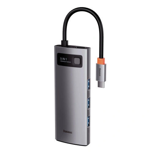 Kup Adapter 5w1 Baseus Hub USB-C la 3x USB 3.0 + HDMI + USB-C PD - BSU3034 - {ean13} - Sklep Home Screen