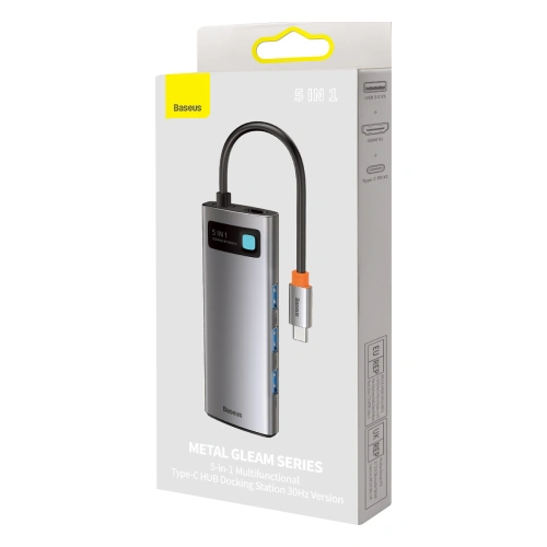 Kup Adapter 5w1 Baseus Hub USB-C la 3x USB 3.0 + HDMI + USB-C PD - BSU3034 - {ean13} - Sklep Home Screen