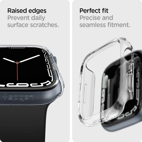Kup Etui Spigen Thin Fit Apple Watch 7/8 (45mm) Crystal Clear - SPN2064CLR - {ean13} - Sklep Home Screen