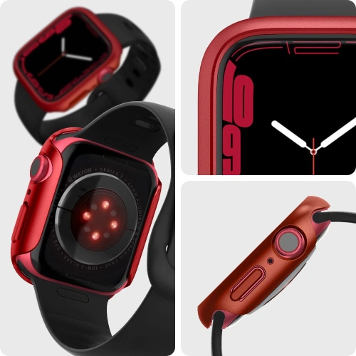 Kup Case Spigen Thin Fit Apple Watch 7/8 (45mm) Metallic Rot - SPN2065RED - {ean13} - Sklep Home Screen