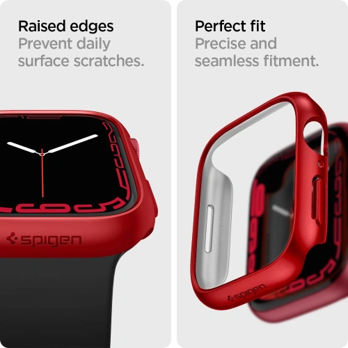 Kup Case Spigen Thin Fit Apple Watch 7/8 (45mm) Metallic Rot - SPN2065RED - {ean13} - Sklep Home Screen