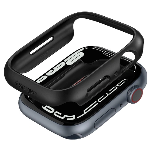 Kup Etui Spigen Thin Fit Apple Watch 7/8 (45mm) Black - SPN2066BLK - {ean13} - Sklep Home Screen