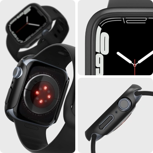 Kup Etui Spigen Thin Fit Apple Watch 7/8 (45mm) Black - SPN2066BLK - {ean13} - Sklep Home Screen