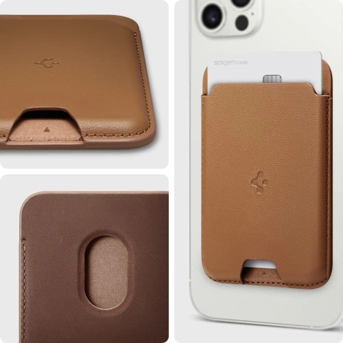 Kup Spigen Kartenetui Valentinus Magsafe Universal Magnetischer Kartenhalter Braun - SPN2067BROWN - {ean13} - Sklep Home Screen