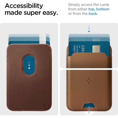 Kup Spigen Kartenetui Valentinus Magsafe Universal Magnetischer Kartenhalter Braun - SPN2067BROWN - {ean13} - Sklep Home Screen