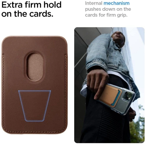 Kup Spigen Kartenetui Valentinus Magsafe Universal Magnetischer Kartenhalter Braun - SPN2067BROWN - {ean13} - Sklep Home Screen