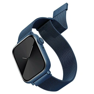 Pasek UNIQ Dante Apple Watch Series 4/5/6/7/SE/8/9/10 40/41/42mm Stainless Steel niebieski/cobalt blue