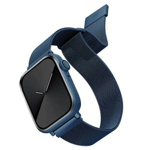 Kup Pásek UNIQ Dante Apple Watch Series 4/5/6/7/SE/8/9/10 40/41/42mm Nerezová ocel modrý/kobaltově modrý - UNIQ559BLU - {ean13} - Sklep Home Screen
